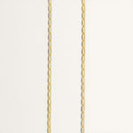 Nadare Co. 14k gold plated stainless steel small oval switch chain necklace for everyday wear.