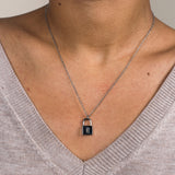 Lock Initial Necklace - Nadare Co.