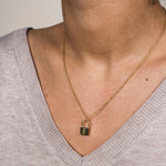 Lock Initial Necklace - Nadare Co.