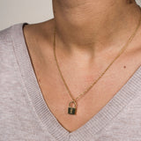 Lock Initial Necklace - Nadare Co.